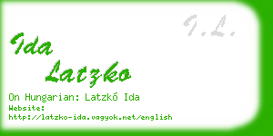 ida latzko business card