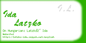 ida latzko business card